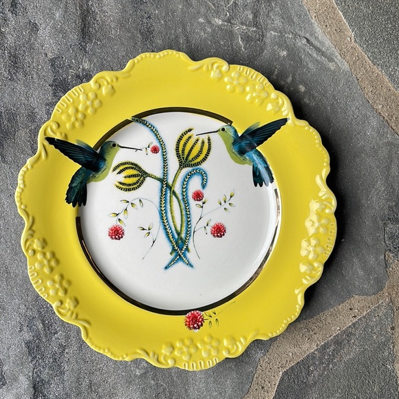 Lou Rota Nature Table Plate Hummingbird